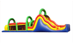 65ft Obstacle Course With Double Slide 65ft Obstacle Course With Double Slide