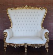White & Gold Love seat White & Gold Love seat