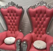 Pink & Silver Single Throne Chair Pink & Silver Single Throne Chair