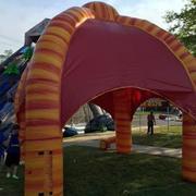 Inflated 15 x 15 tent orange and yellow Inflated 15 x 15 tent orange and yellow