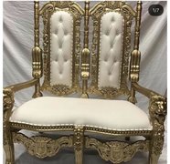 white & gold royal throne loveseat white & gold royal throne loveseat